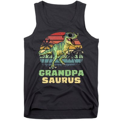 Grandpasaurus T Rex Dinosaur Grandpa Saurus Family Matching Tank Top