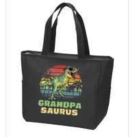 Grandpasaurus T Rex Dinosaur Grandpa Saurus Family Matching Zip Tote Bag