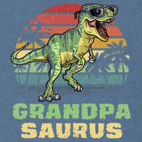 Grandpasaurus T Rex Dinosaur Grandpa Saurus Family Matching Garment-Dyed Sweatshirt
