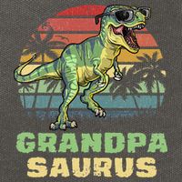 Grandpasaurus T Rex Dinosaur Grandpa Saurus Family Matching Cotton Canvas Backpack