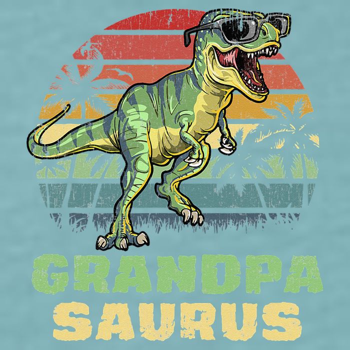 Grandpasaurus T Rex Dinosaur Grandpa Saurus Family Matching Sueded Cloud Jersey T-Shirt