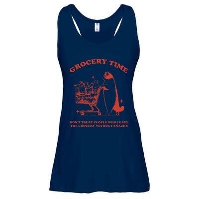 Grocery Time Retro Sarcastic Retro Vintage Cat Lover Ladies Essential Flowy Tank