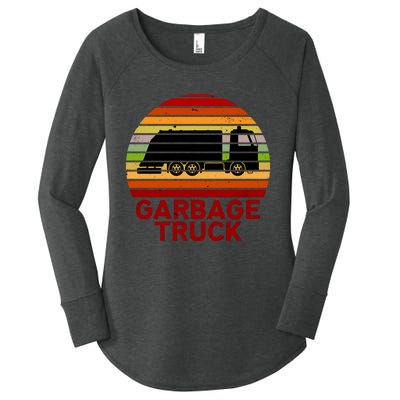 Garbage Truck Retro Women's Perfect Tri Tunic Long Sleeve Shirt