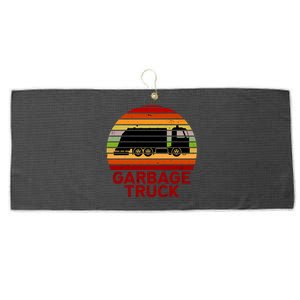 Garbage Truck Retro Large Microfiber Waffle Golf Towel