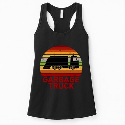 Garbage Truck Retro Womens Tank Top