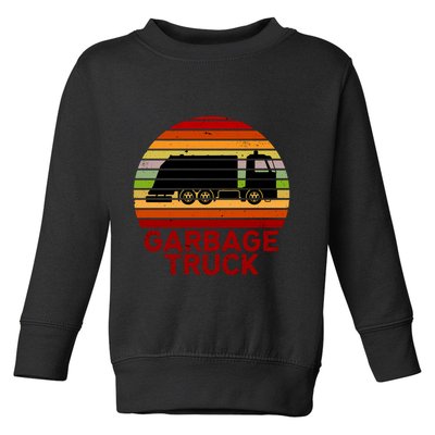 Garbage Truck Retro Toddler Sweatshirt