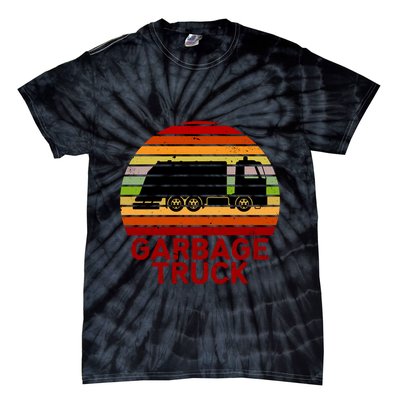 Garbage Truck Retro Tie-Dye T-Shirt
