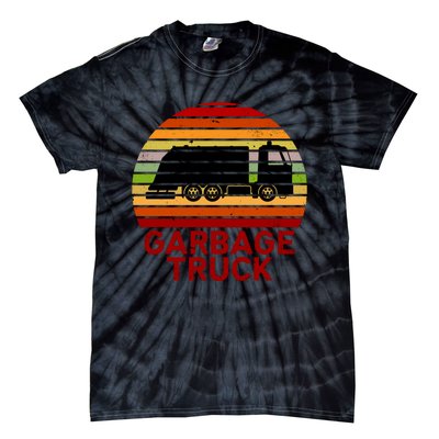 Garbage Truck Retro Tie-Dye T-Shirt