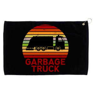 Garbage Truck Retro Grommeted Golf Towel