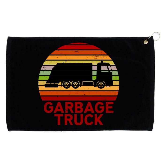 Garbage Truck Retro Grommeted Golf Towel