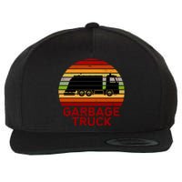 Garbage Truck Retro Wool Snapback Cap