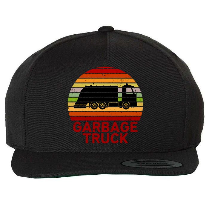 Garbage Truck Retro Wool Snapback Cap