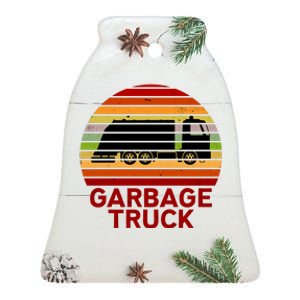 Garbage Truck Retro Ceramic Bell Ornament