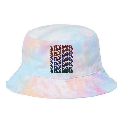 Girl Taylor Retro First Name Personalized Tie Dye Newport Bucket Hat