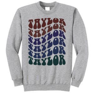 Girl Taylor Retro First Name Personalized Tall Sweatshirt