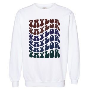 Girl Taylor Retro First Name Personalized Garment-Dyed Sweatshirt