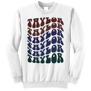 Girl Taylor Retro First Name Personalized Sweatshirt