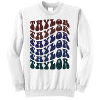 Girl Taylor Retro First Name Personalized Sweatshirt