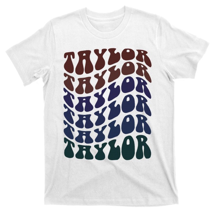 Girl Taylor Retro First Name Personalized T-Shirt