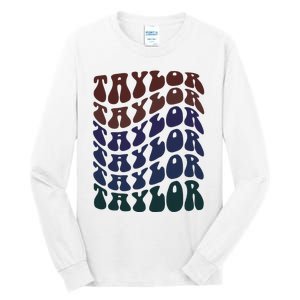 Girl Taylor Retro First Name Personalized Tall Long Sleeve T-Shirt