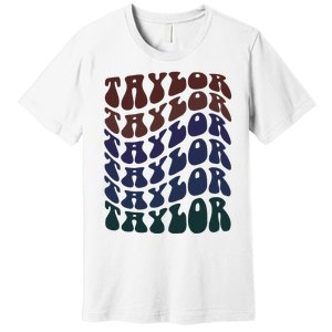 Girl Taylor Retro First Name Personalized Premium T-Shirt