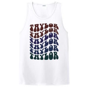 Girl Taylor Retro First Name Personalized PosiCharge Competitor Tank