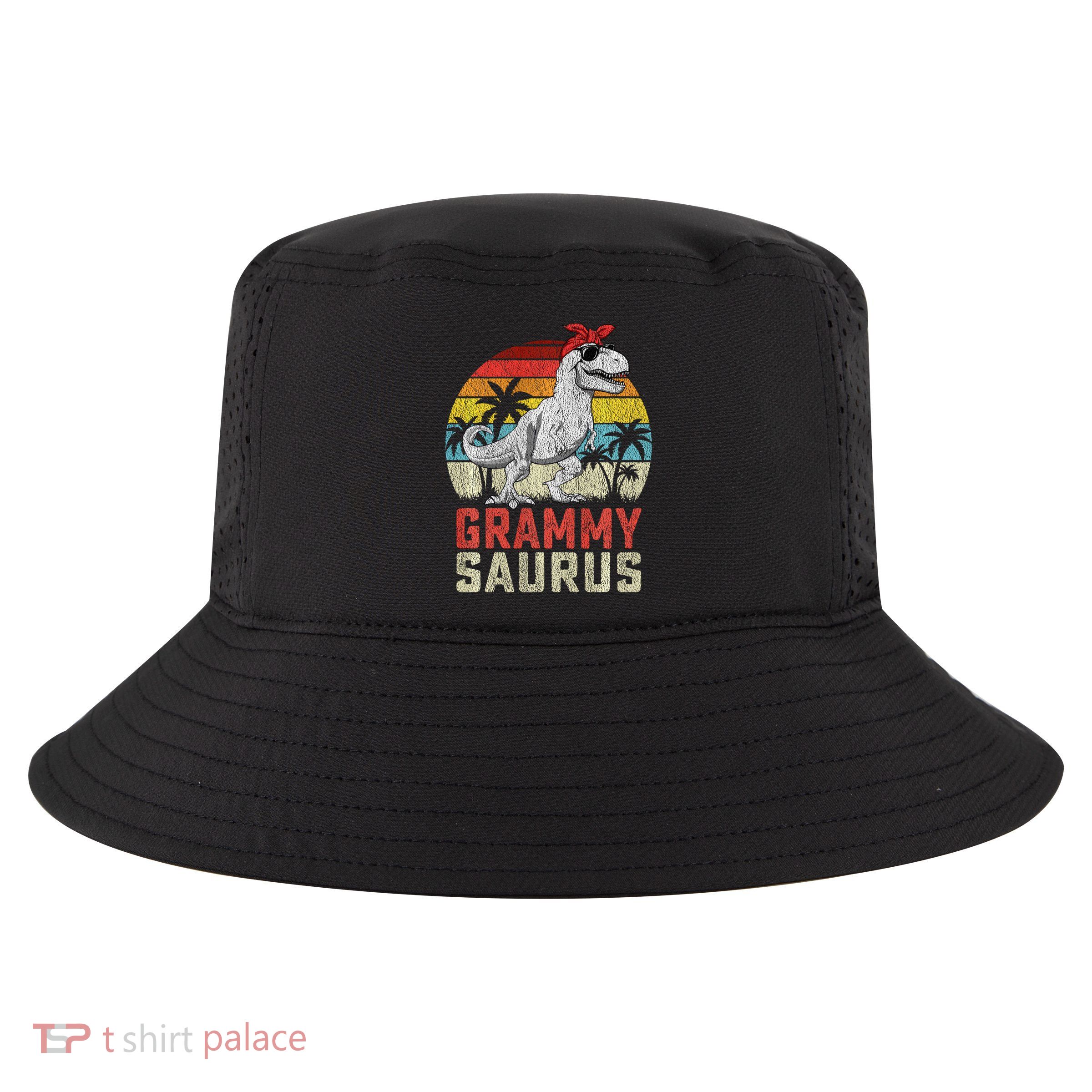 Grammysaurus T Rex Dinosaur Grammy Saurus MotherS Family Sweat Cool Comfort Performance Bucket Hat