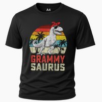 Grammysaurus T Rex Dinosaur Grammy Saurus MotherS Family Sweat Cooling Performance Crew T-Shirt