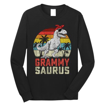 Grammysaurus T Rex Dinosaur Grammy Saurus MotherS Family Sweat Long Sleeve Shirt
