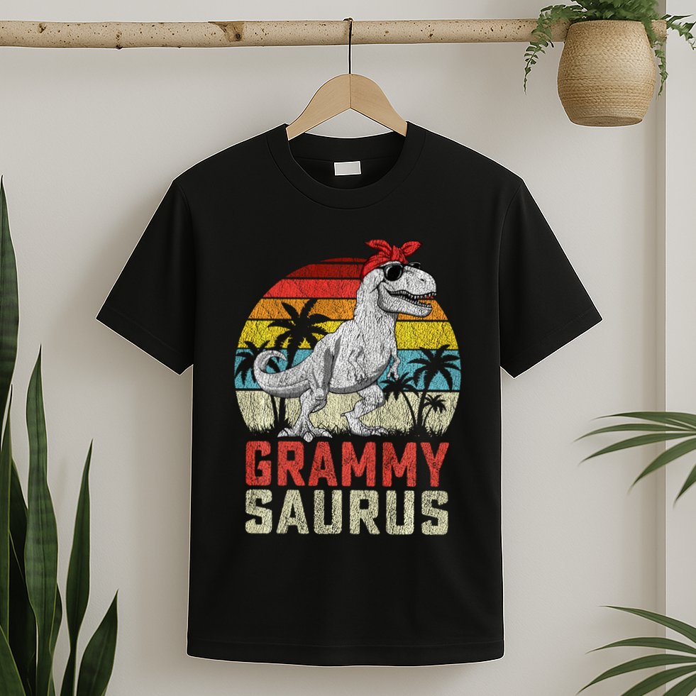 Grammysaurus T Rex Dinosaur Grammy Saurus MotherS Family Sweat T-Shirt