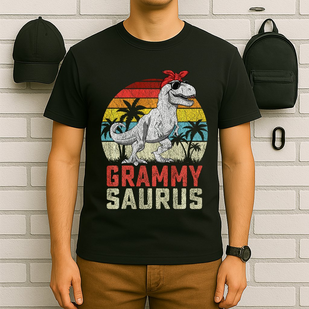 Grammysaurus T Rex Dinosaur Grammy Saurus MotherS Family Sweat T-Shirt