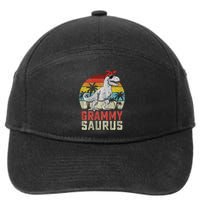 Grammysaurus T Rex Dinosaur Grammy Saurus MotherS Family Sweat 7-Panel Snapback Hat
