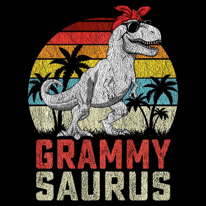 Grammysaurus T Rex Dinosaur Grammy Saurus MotherS Family Sweat 7-Panel Snapback Hat