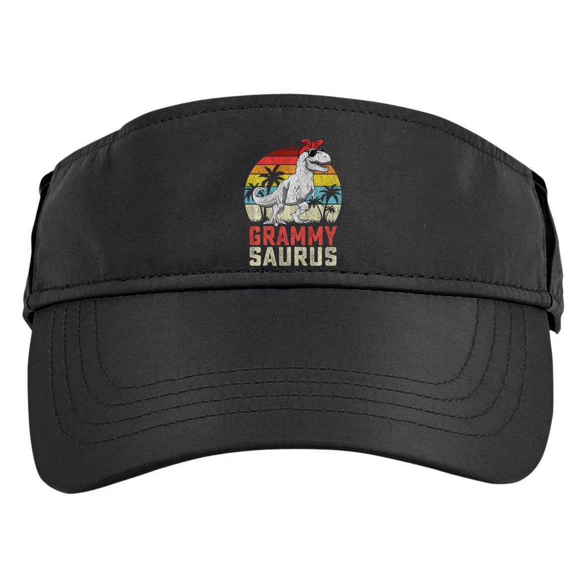 Grammysaurus T Rex Dinosaur Grammy Saurus MotherS Family Sweat Adult Drive Performance Visor