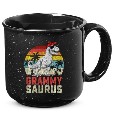 Grammysaurus T Rex Dinosaur Grammy Saurus MotherS Family Sweat 15oz Campfire Ceramic Mug