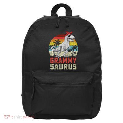 Grammysaurus T Rex Dinosaur Grammy Saurus MotherS Family Sweat 16 in Basic Backpack