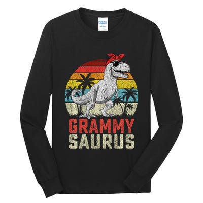 Grammysaurus T Rex Dinosaur Grammy Saurus MotherS Family Sweat Tall Long Sleeve T-Shirt