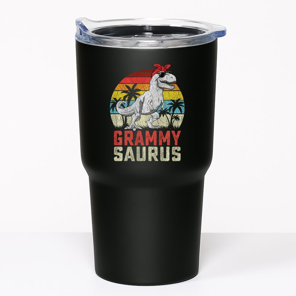 Grammysaurus T Rex Dinosaur Grammy Saurus MotherS Family Sweat Tumbler