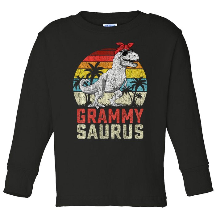 Grammysaurus T Rex Dinosaur Grammy Saurus MotherS Family Sweat Toddler Long Sleeve Shirt