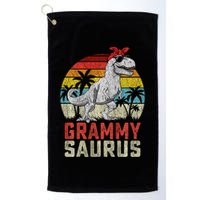 Grammysaurus T Rex Dinosaur Grammy Saurus MotherS Family Sweat Golf Towel
