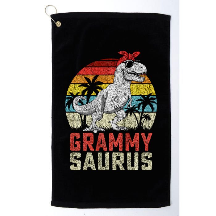 Grammysaurus T Rex Dinosaur Grammy Saurus MotherS Family Sweat Golf Towel