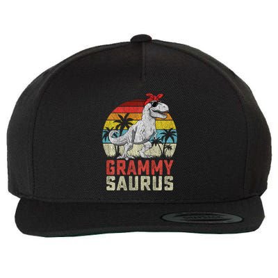 Grammysaurus T Rex Dinosaur Grammy Saurus MotherS Family Sweat Wool Snapback Cap