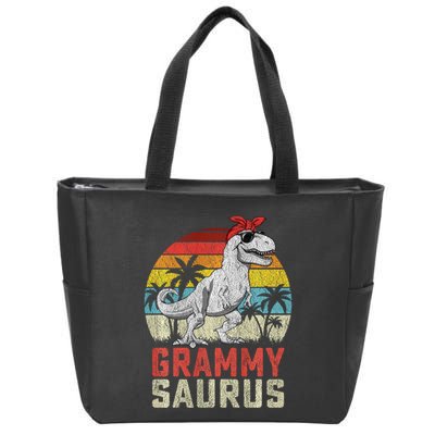 Grammysaurus T Rex Dinosaur Grammy Saurus MotherS Family Sweat Zip Tote Bag