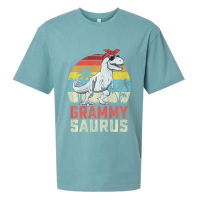 Grammysaurus T Rex Dinosaur Grammy Saurus MotherS Family Sweat Sueded Cloud Jersey T-Shirt