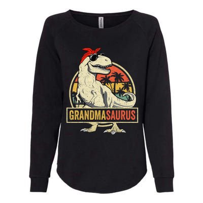 Grandmasaurus T Rex Dinosaur Grandma Saurus Family Matching Womens California Wash Sweatshirt