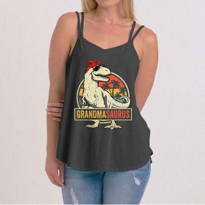 Grandmasaurus T Rex Dinosaur Grandma Saurus Family Matching Women's Strappy Tank