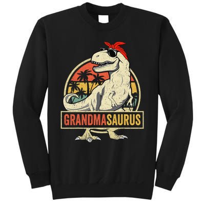 Grandmasaurus T Rex Dinosaur Grandma Saurus Family Matching Sweatshirt