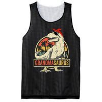 Grandmasaurus T Rex Dinosaur Grandma Saurus Family Matching Mesh Reversible Basketball Jersey Tank