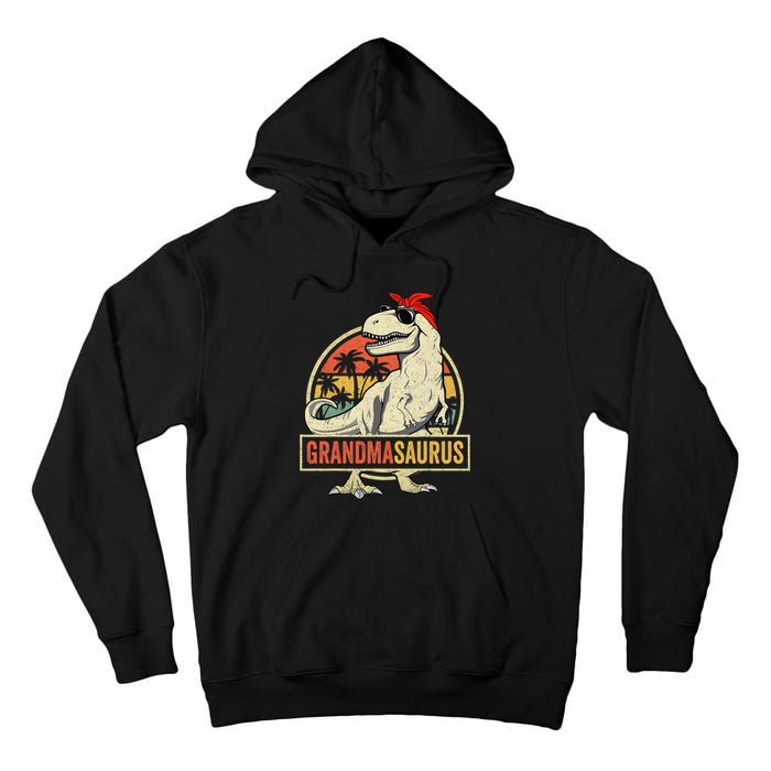 Grandmasaurus T Rex Dinosaur Grandma Saurus Family Matching Tall Hoodie