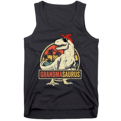 Grandmasaurus T Rex Dinosaur Grandma Saurus Family Matching Tank Top